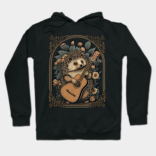 Cottagecore Aesthetic Hedgehog Acoustic Guitar Hoodie